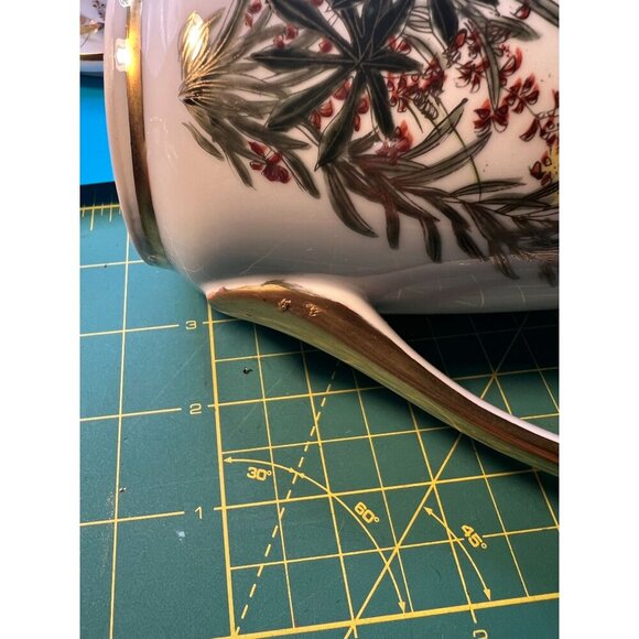 Vintage Kutani Made in Japan 15 piece  Porcelain Tea Set With Floral & Gold Deta - Picture 11 of 13